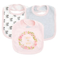 Baby bib with three drool towels in cotton for babies 0-1 years