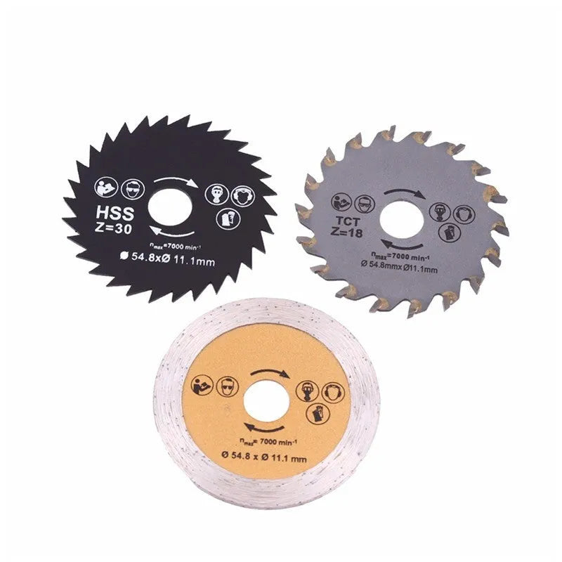 ROTORAZER SAW handheld mini circular saw with thin blade, parallel rail accessory, 400W motor