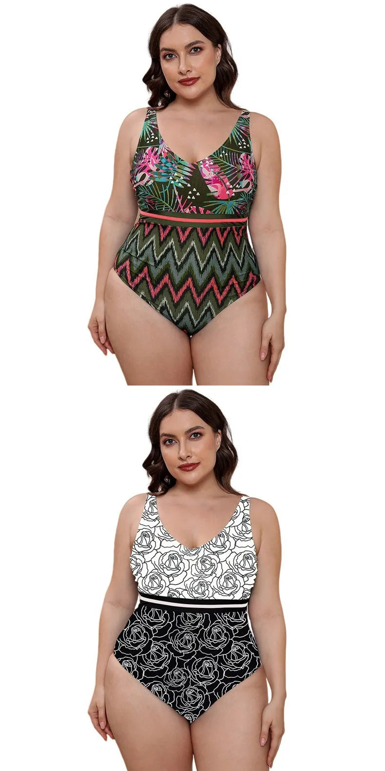 Women's blue striped one-piece swimsuit with spaghetti straps on a mannequin.