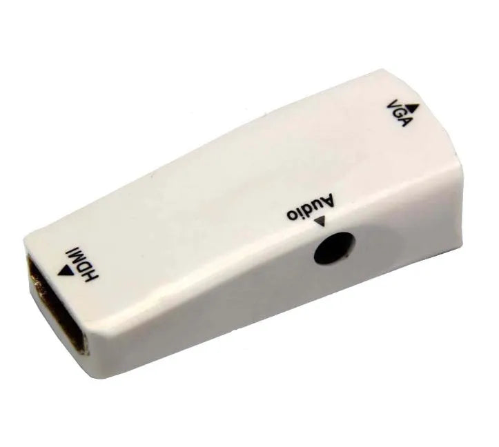 Black and white HDMI to VGA adapter converter for connecting laptops to monitors