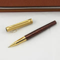 A metal baozhu ballpoint pen for students shown in coffee, purple, grey, and matte black colour options.