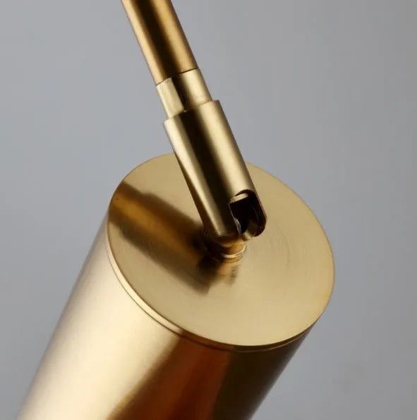 Nordic all-aluminium ceiling light with LED lamp, electroplated gold surface, yellow colour