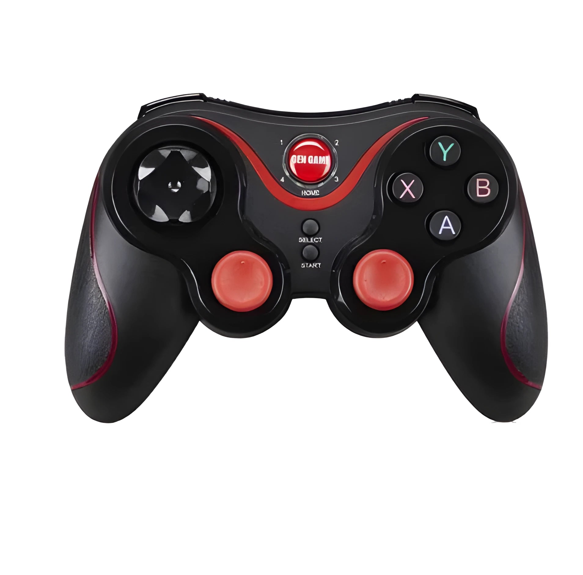 Upgraded X3 Bluetooth wireless game controller for Android phones in black or white, shown with phone clip attached.
