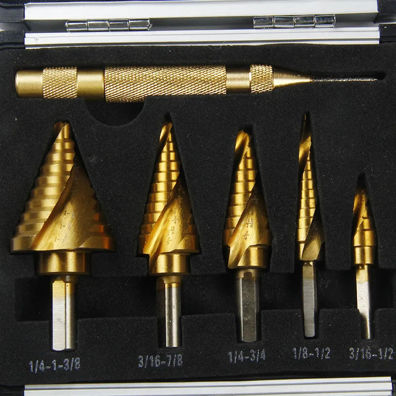 Gold coloured aluminium box with a visible steel opening plate, shown with a ruler indicating its 58-80mm length.