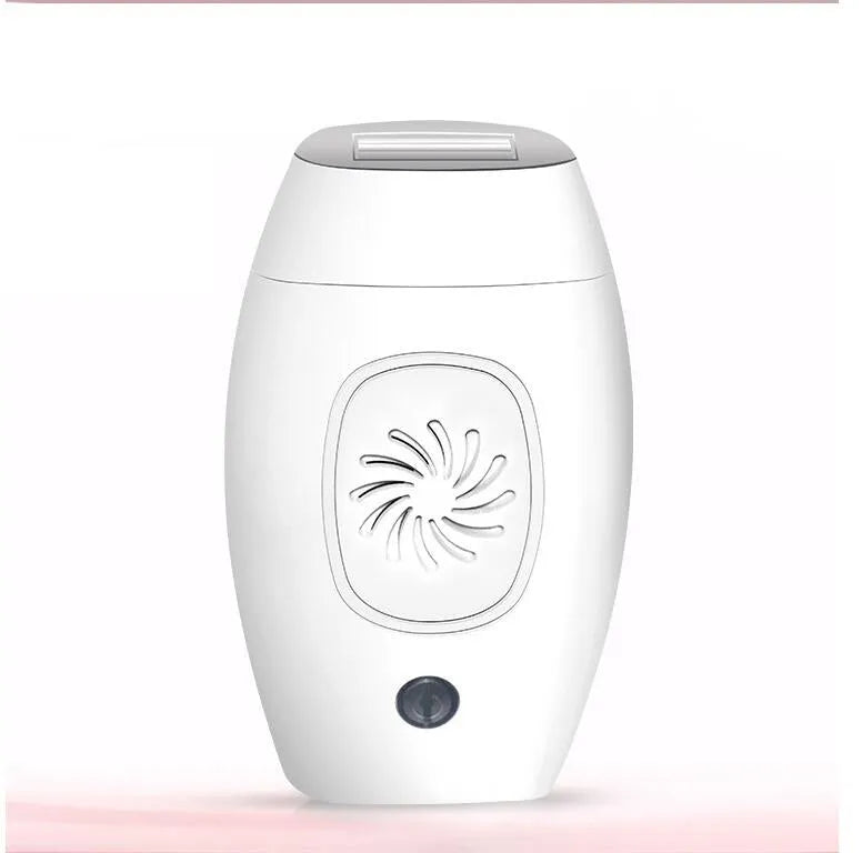 Black laser hair removal device with quartz lamp and skin identification sensor for home use on body and face