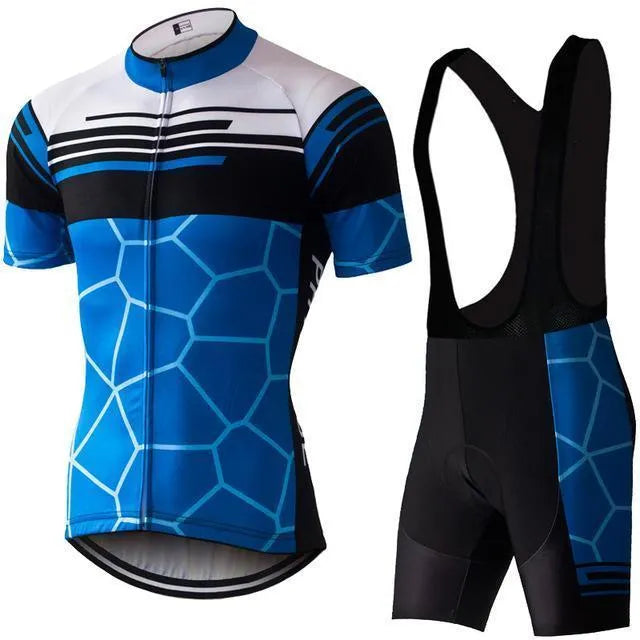 Cycling jersey with nylon moisture-wicking fabric, patterned design, for men and women