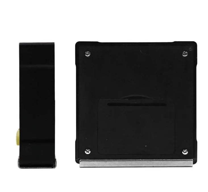Mini magnetic angle inclinometer 55 x 55 x 16mm with 4x90° range and 0.1° resolution, Black