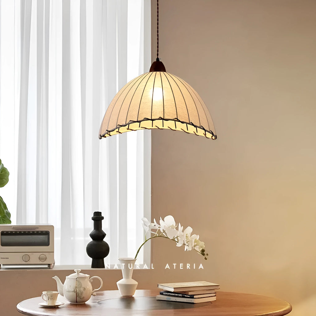 Retro iron fabric chandelier with adjustable 1.5m height for dining room or bedroom