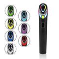 Black seven colour LED light therapy eye massager with vibration function for facial care