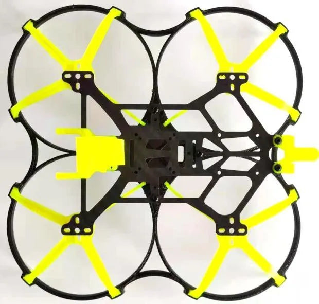 3 inch 110mm wheelbase cinewhoop frame kit with TPU carbon fibre rack for 20 camera FPV drone