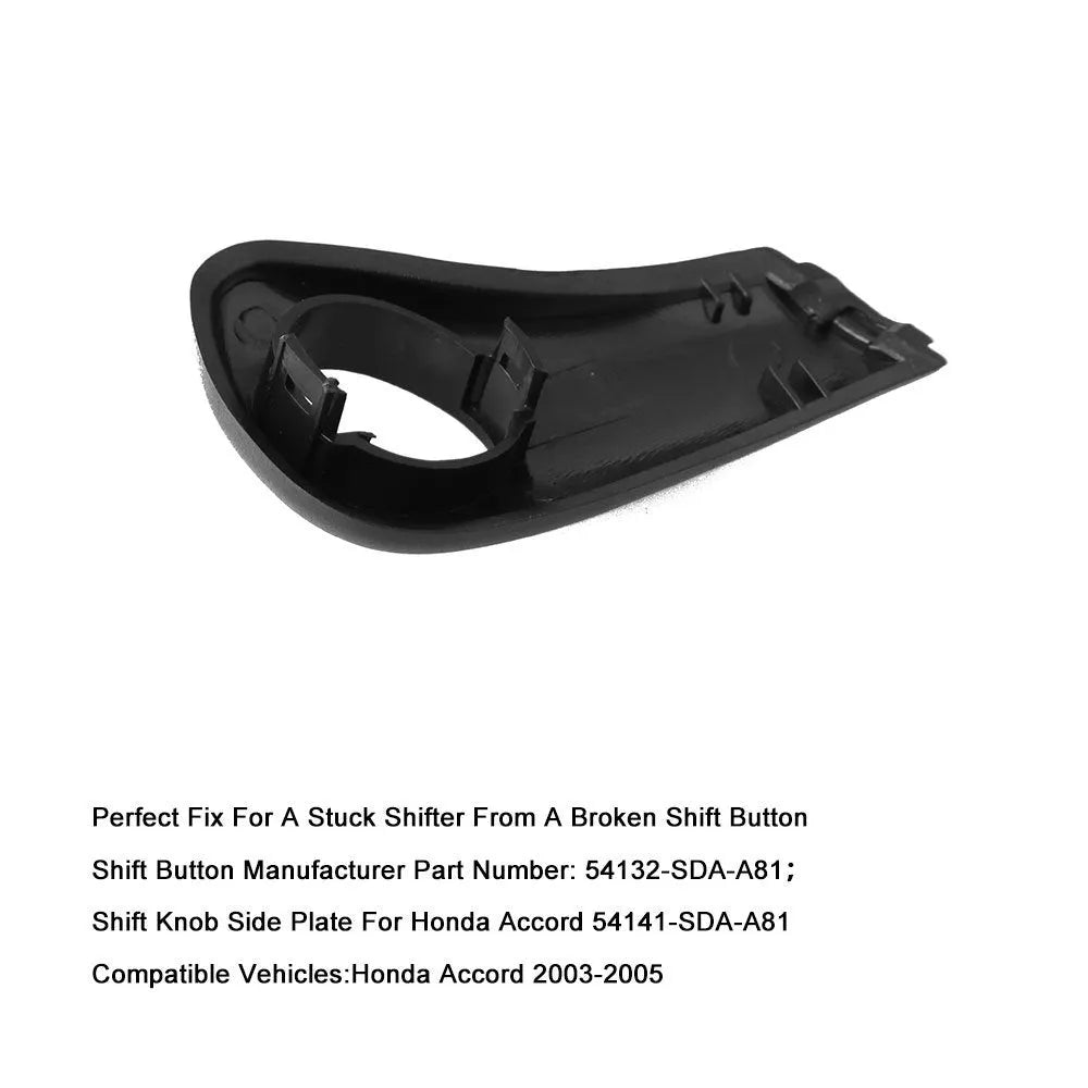 SK206 black gear shift button, spring, and side plate kit for Honda Accord 2003-2005.