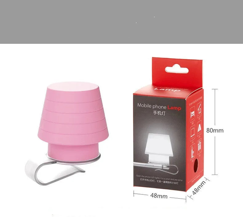 Silicone mobile phone flash lamp shade in blue pink yellow 55x47x61mm