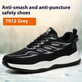 Orange leather anti-smash puncture safety shoes with rubber soles for workplace protection