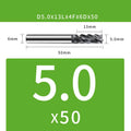 Tungsten steel 4-blade CNC end mill with 35-degree helix angle for routing applications