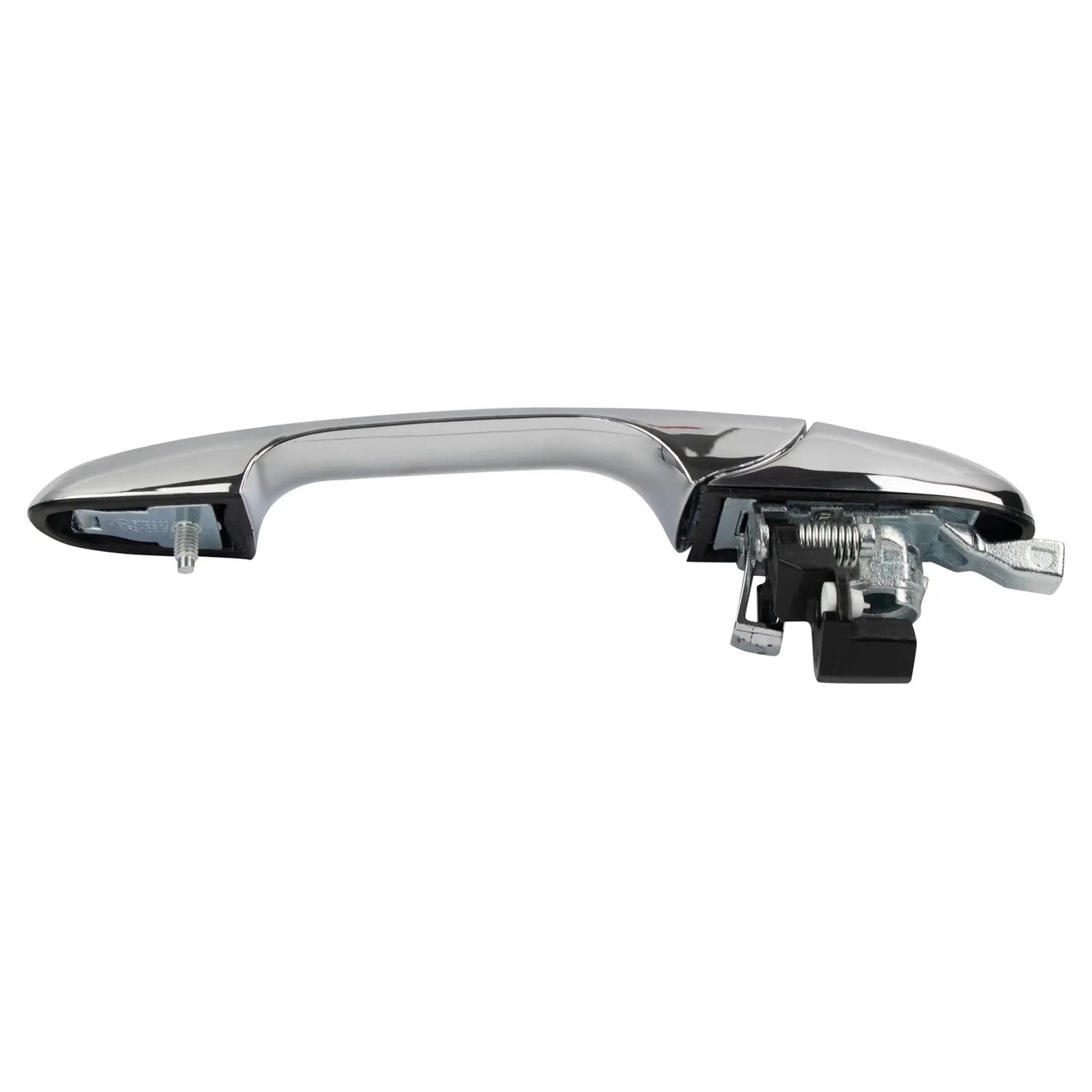 Black plastic Fiat 500 car door handle replacement part measuring 16.2 cm long