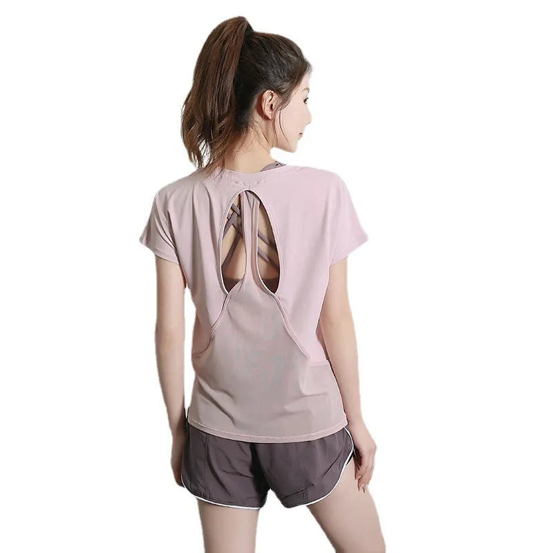 Women's short sleeve sports T-shirt in polyester available in multiple colours for athletic activities