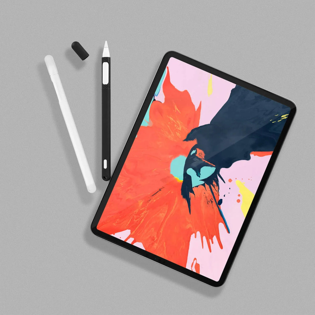 Apple Pencil silicone protective cover set in peppermint green with non-slip grip and stylus storage