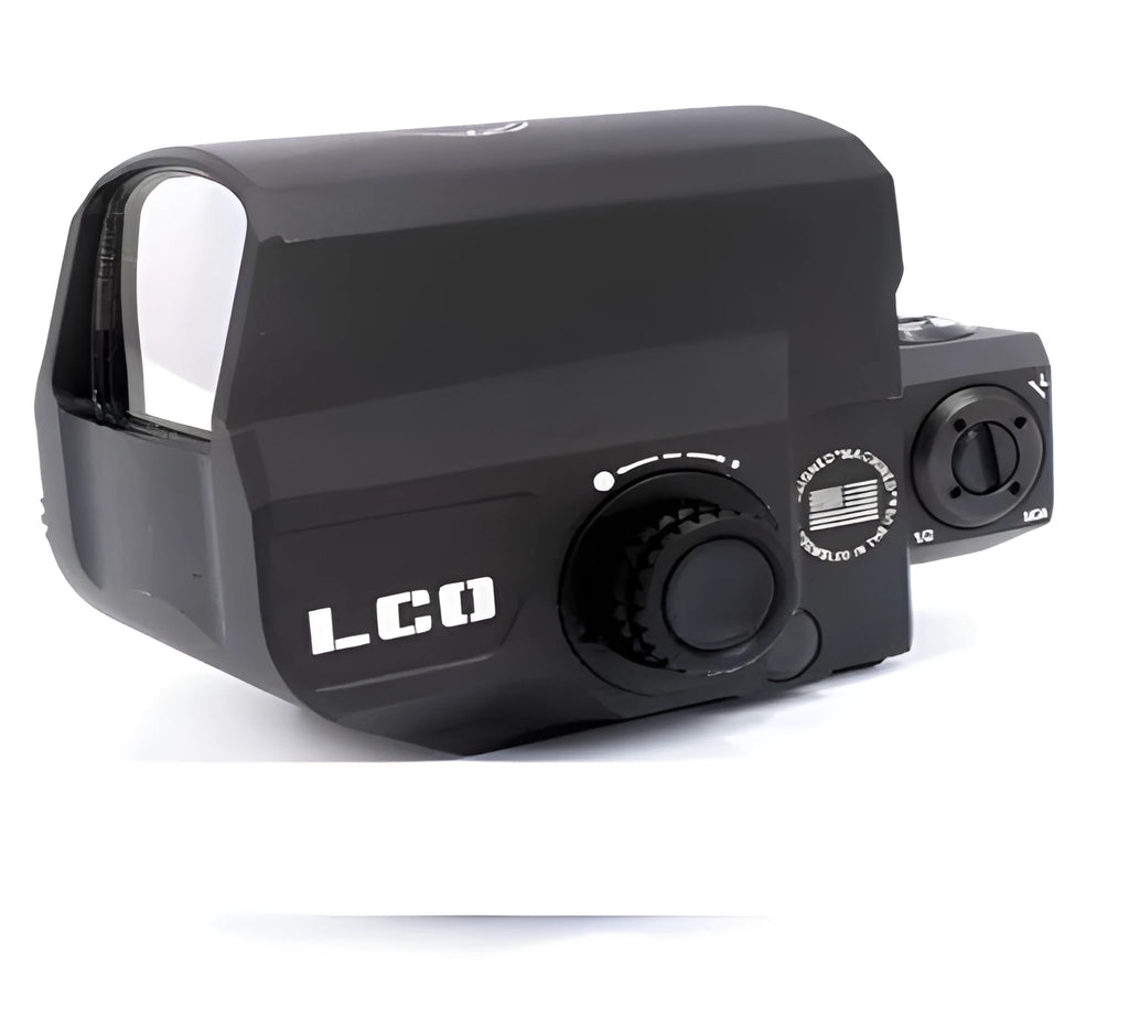 Tactical red dot rifle sight with 20mm rail mount for hunting and tactical use