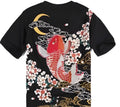 Black embroidered cotton t-shirt for casual wear available in sizes L M XL XXL