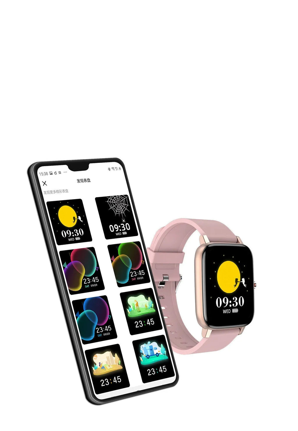 H80 smart watch with black silicone strap showing ECG heart rate graph on its 1.69-inch screen
