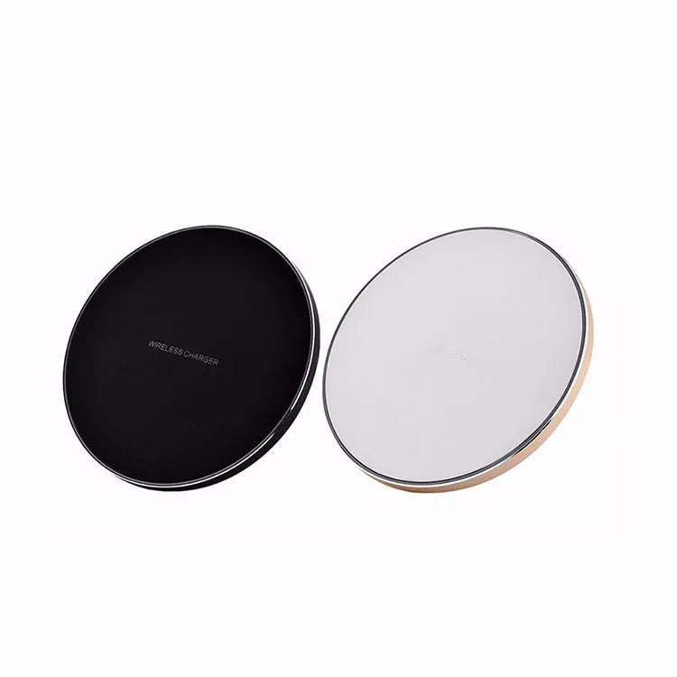Ultra-thin square wireless charging pad in black showing slim 6.5mm profile