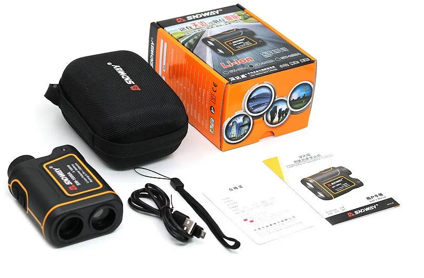 Handheld laser range finder telescope with distance speed and angle measurement