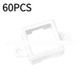 Small white plastic LED light protective lampshade with dimensions 1.7cm by 6cm.