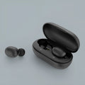 Black true wireless Bluetooth earbuds with stereo sound and call functionality