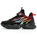 Boys classic style mesh sneakers with textile and TPU upper on anti-slip rubber sole.