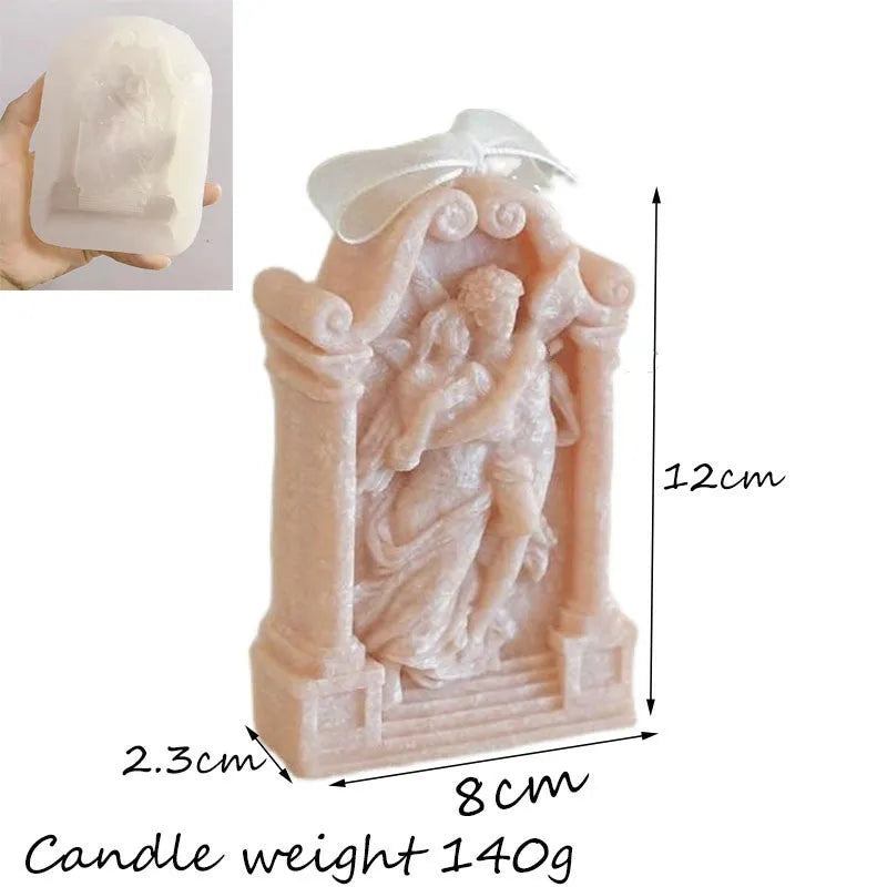 Flexible silicone mould for creating detailed couple angel figures for baking and crafts