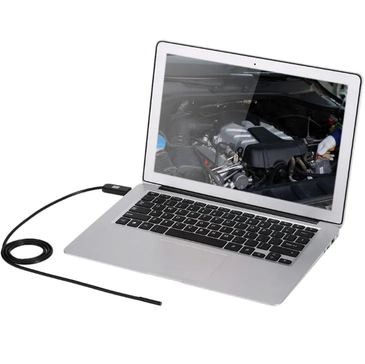 OWSOO 7mm USB endoscope camera with 5m cable, hook, magnet, and side audition tools