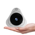 Indoor 3D panoramic security camera with 360 degree pan tilt, 1080p, 3MP lens, infrared night vision, plastic housing, black or white