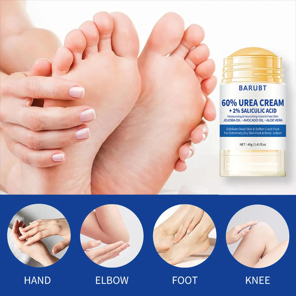 Peach hand and foot cream in 72g tube on plain background