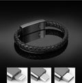 Brown double line bracelet-style charging cable with Mini USB to Micro USB connector.