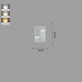 Modern Nordic style wall lamp with rectangular iron shade and dimmable lighting on a living room wall