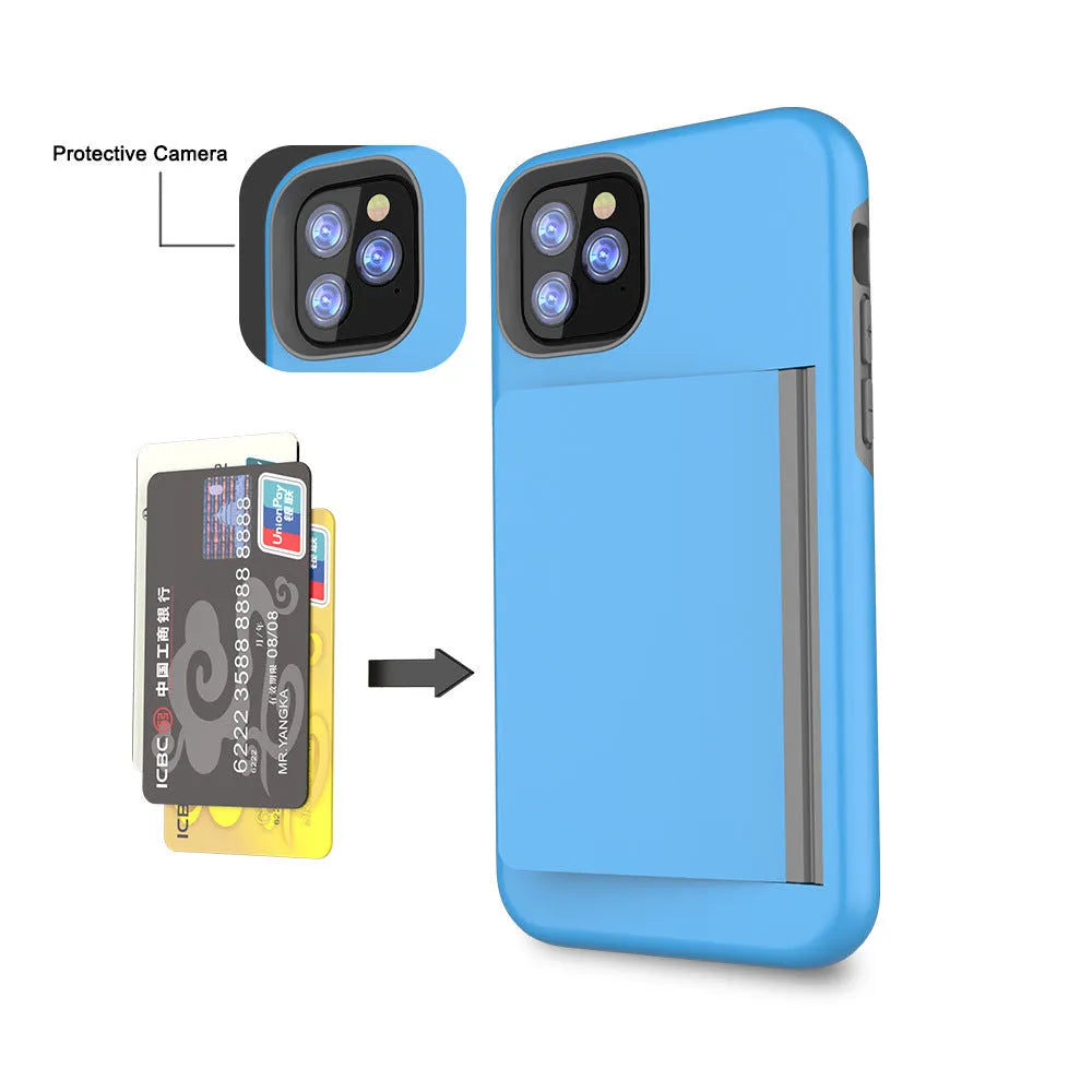 Slim black protective case for Apple iPhone 11 Pro Max on a table.