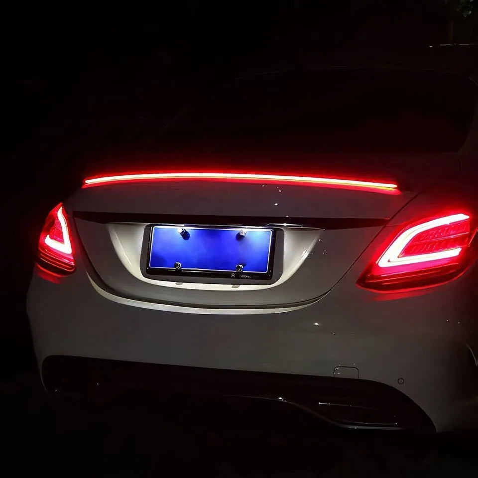 Automobile LED streamer tail light for car boot in 1.2m and 1.3m sizes, showing red and colourful lighting options.