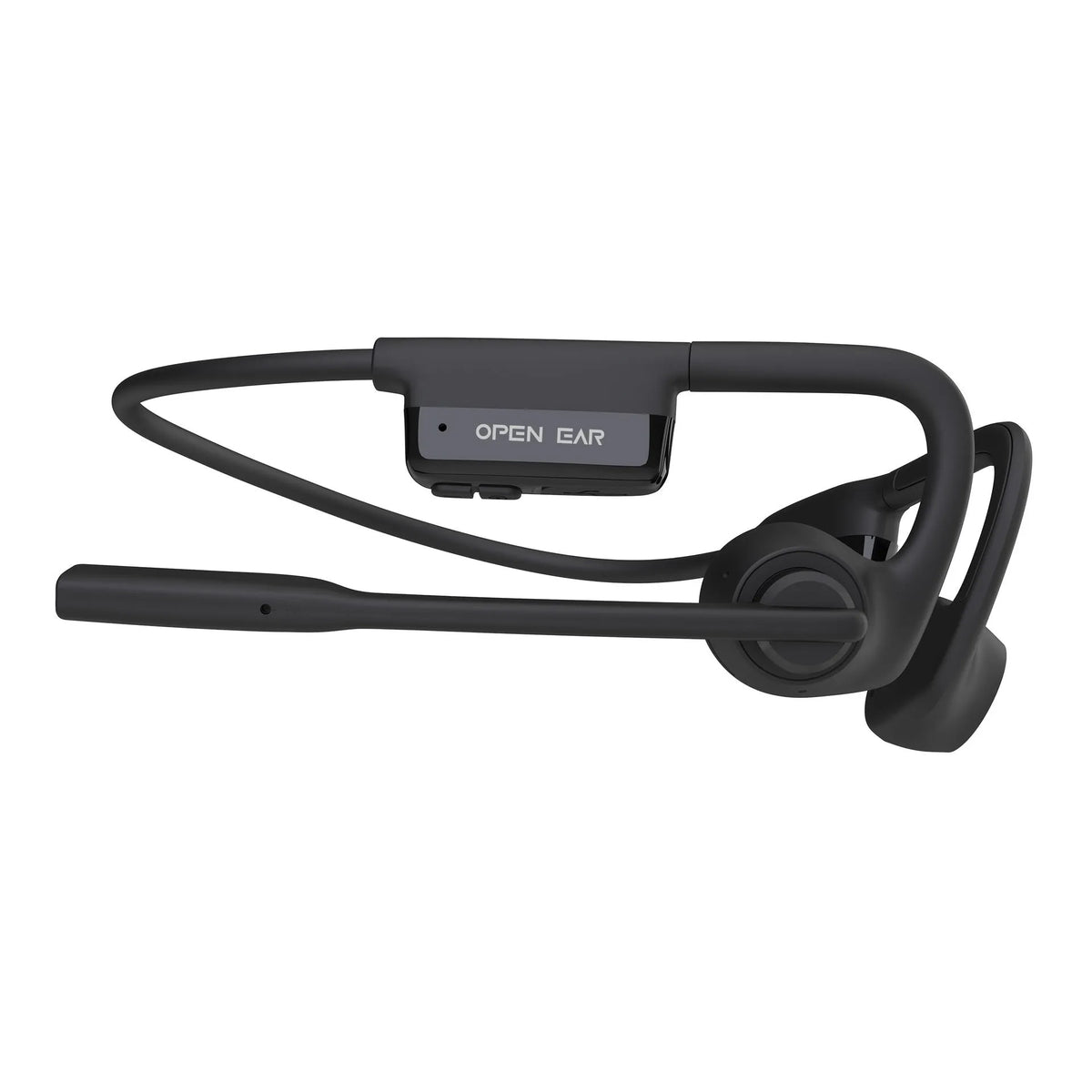 AS24 Black wireless open ear bone conduction headset with ear hook design and ENC noise reduction