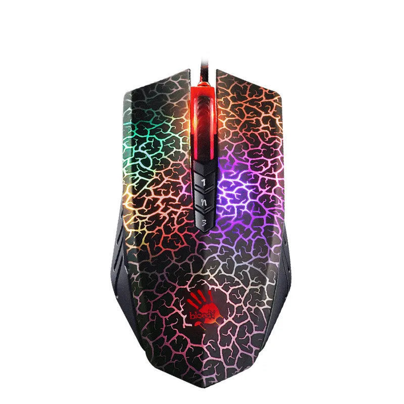 Wired e-sports gaming mouse with eight programmable keys and AVAGO A3050 optical sensor