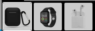 Black silicone protective case for Bluetooth headset compatible with Apple watches and AirPods