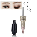 Double head six colour eyeshadow and black eyeliner set with compact 12.3cm design for eye modification
