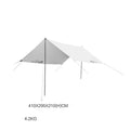 MU Gaodi 410 x 295 cm rainproof awning tent in Morning Mist White with silver-coated polyester canopy