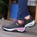 Non-slip waterproof hiking shoes with synthetic leather upper and mesh lining