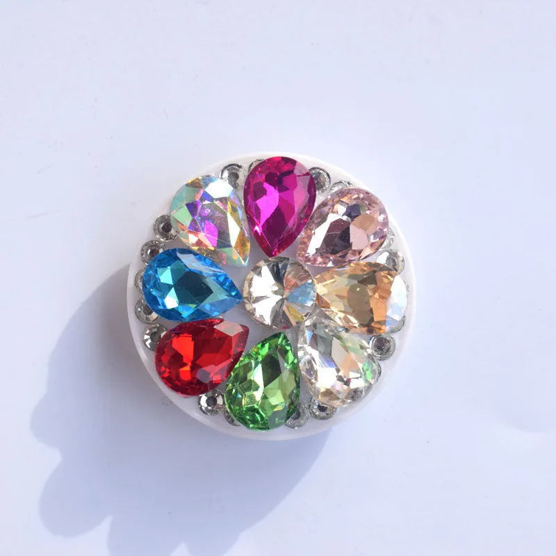 Rhinestone mobile phone holder ring bracket for Apple and Android phones, desktop stand