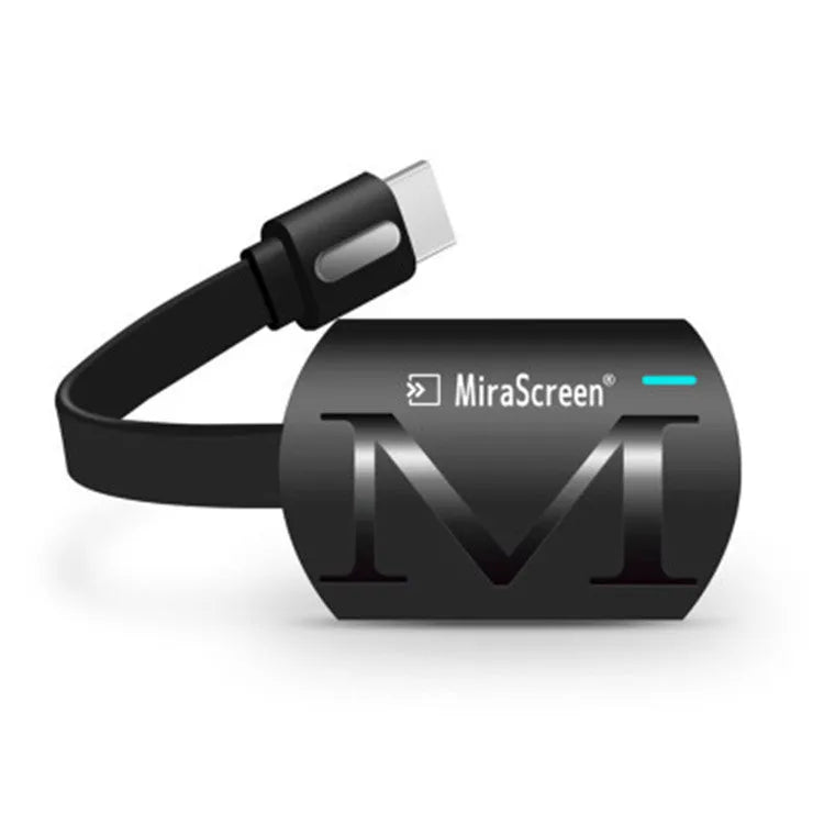 Black smartphone to TV HDMI screen mirroring dongle with USB connector
