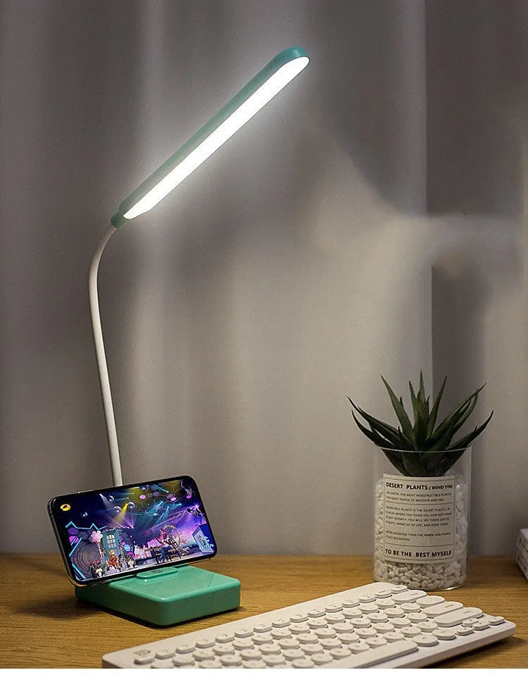 LED eye lamp with touch switch modern simple design plastic lampshade white colour
