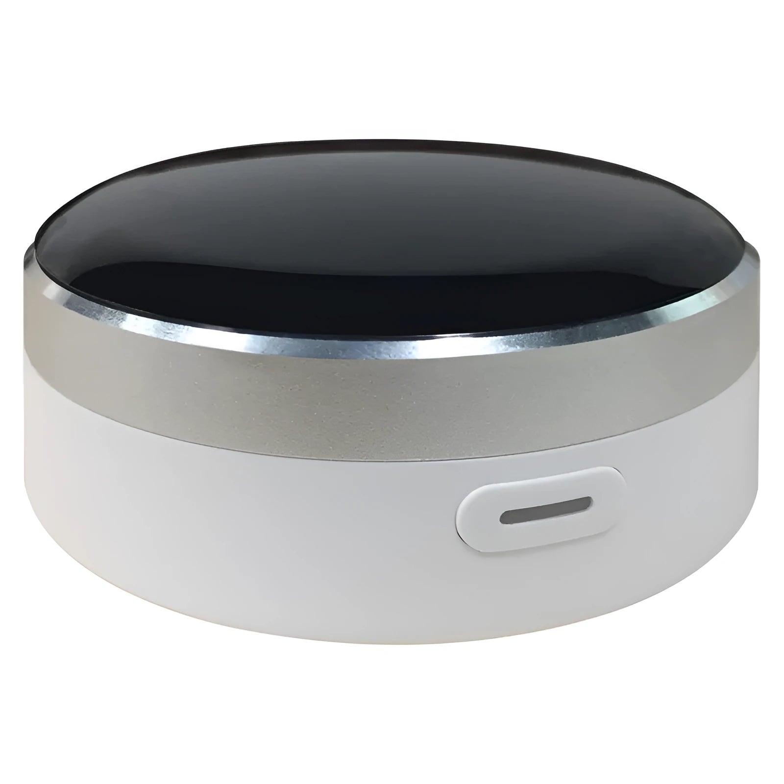 White infrared and RF dual-technology remote control with through-wall capability