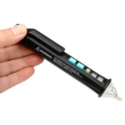 Intelligent voltage test pencil for electrical line detection with sound and light alarms