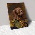 Personalised pet canvas portrait in modern simple style, rectangular frameless canvas print