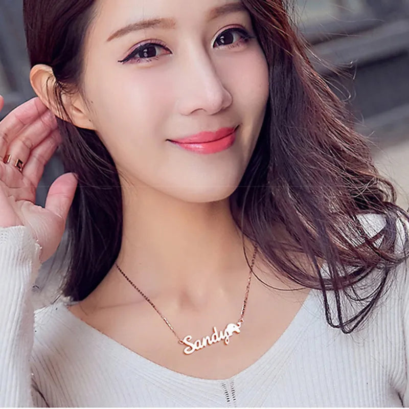 Custom name bracelet in gold finish with the name Sarah in Edward font style